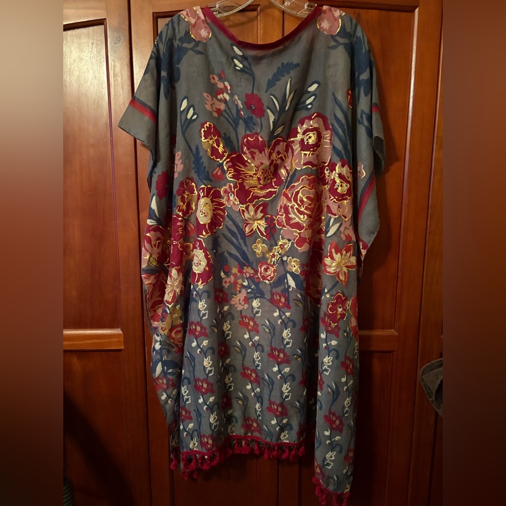 Floral Patterned Kaftan Dress